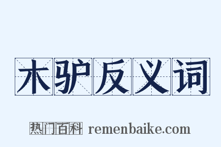 木驴反义词是什么意思的图片